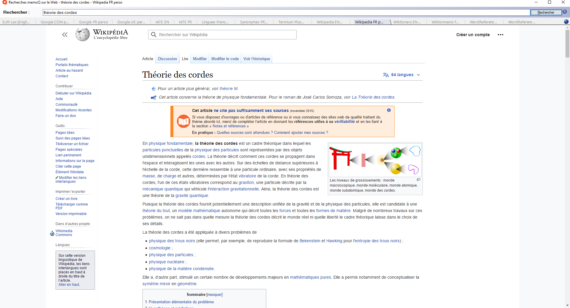 Article de Wikipédia dans MemoQ